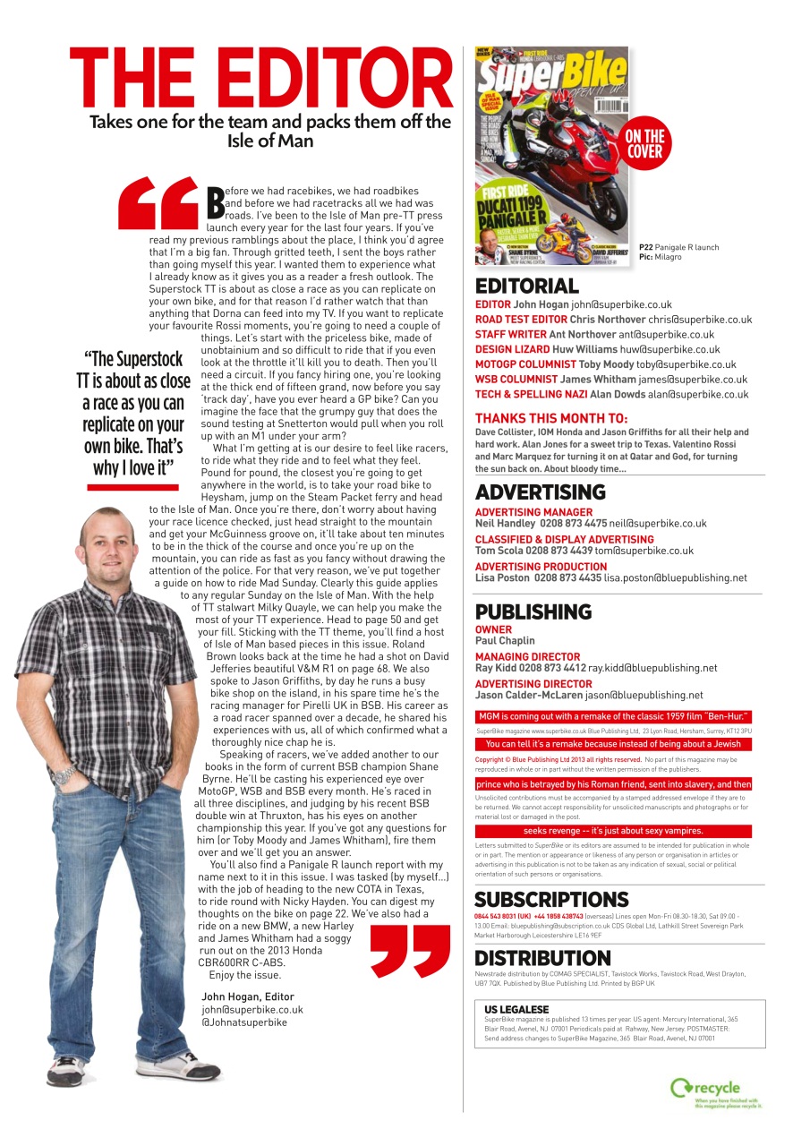 Superbike Magazine Preview Pages