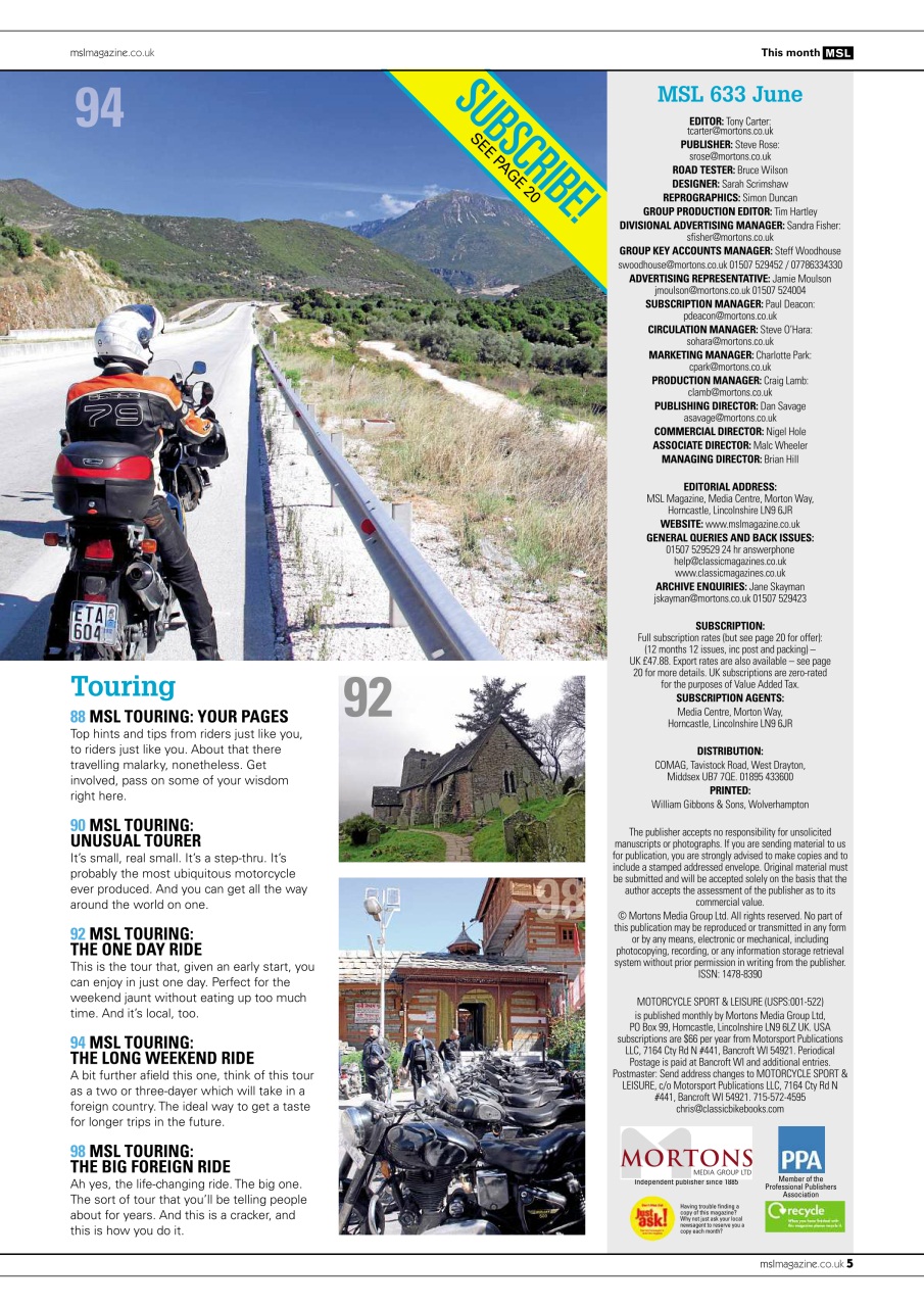 Motorcycle Sport & Leisure Preview Pages