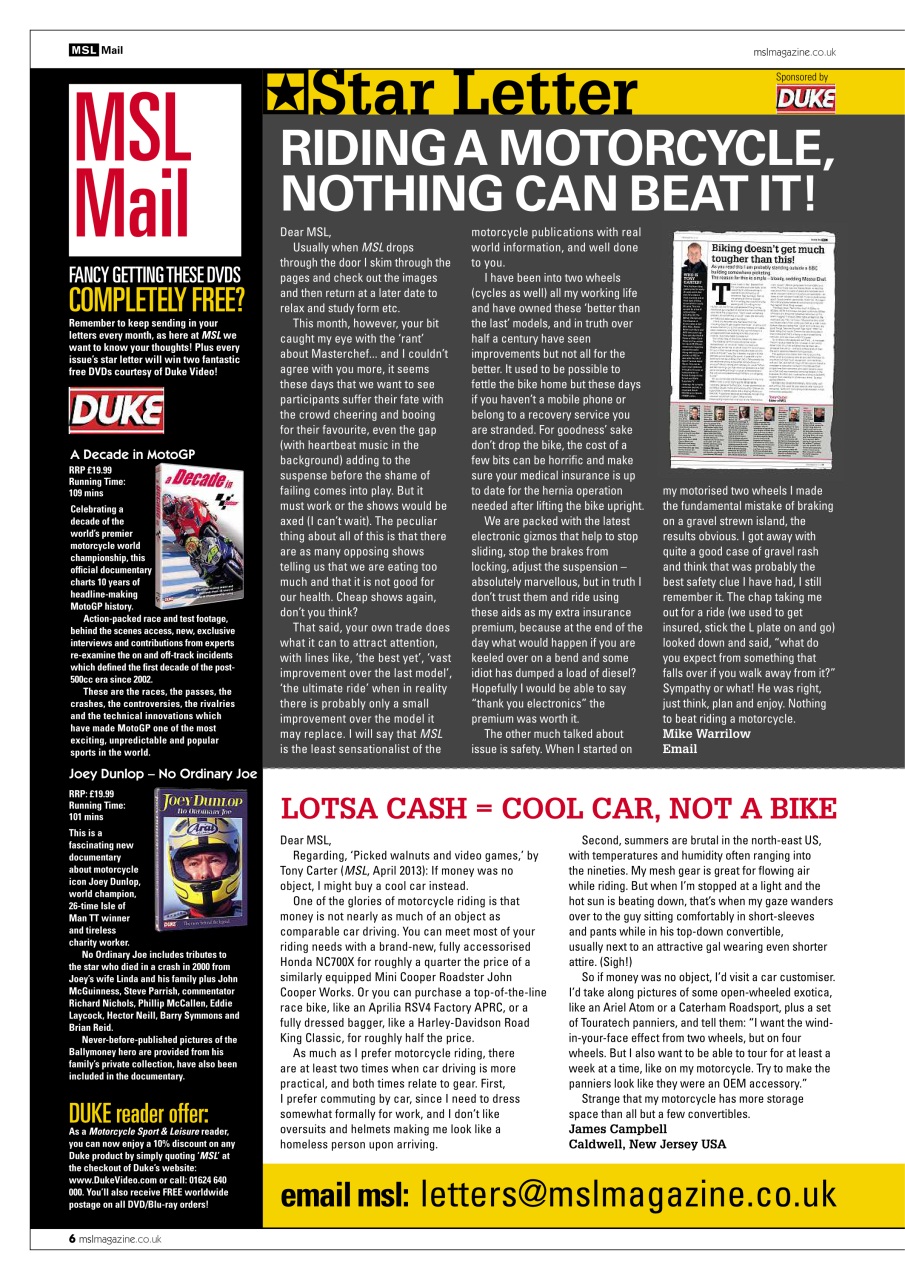 Motorcycle Sport & Leisure Preview Pages