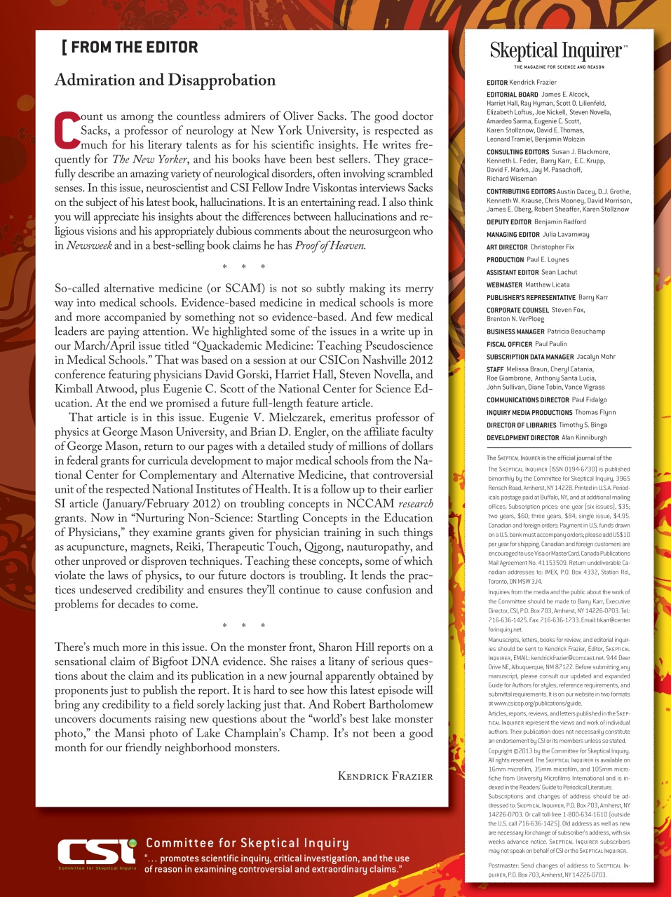 Skeptical Inquirer Preview Pages