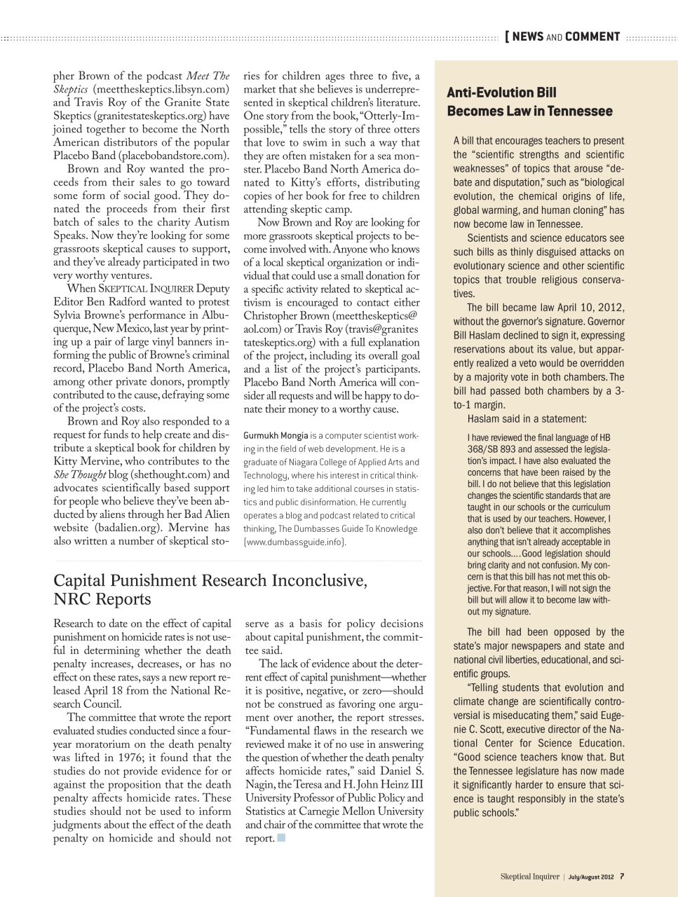 Skeptical Inquirer Preview Pages