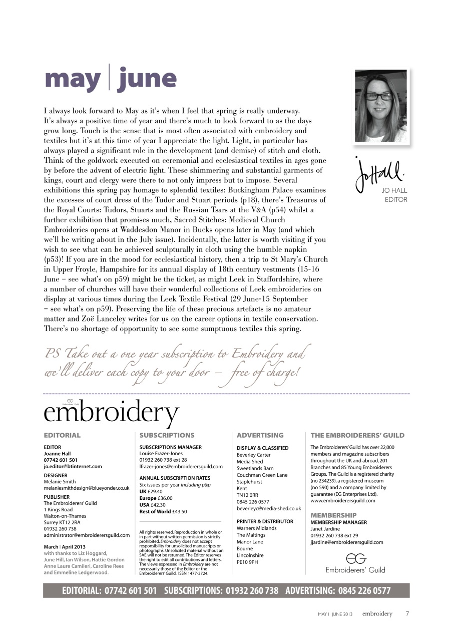 Embroidery Magazine Preview Pages
