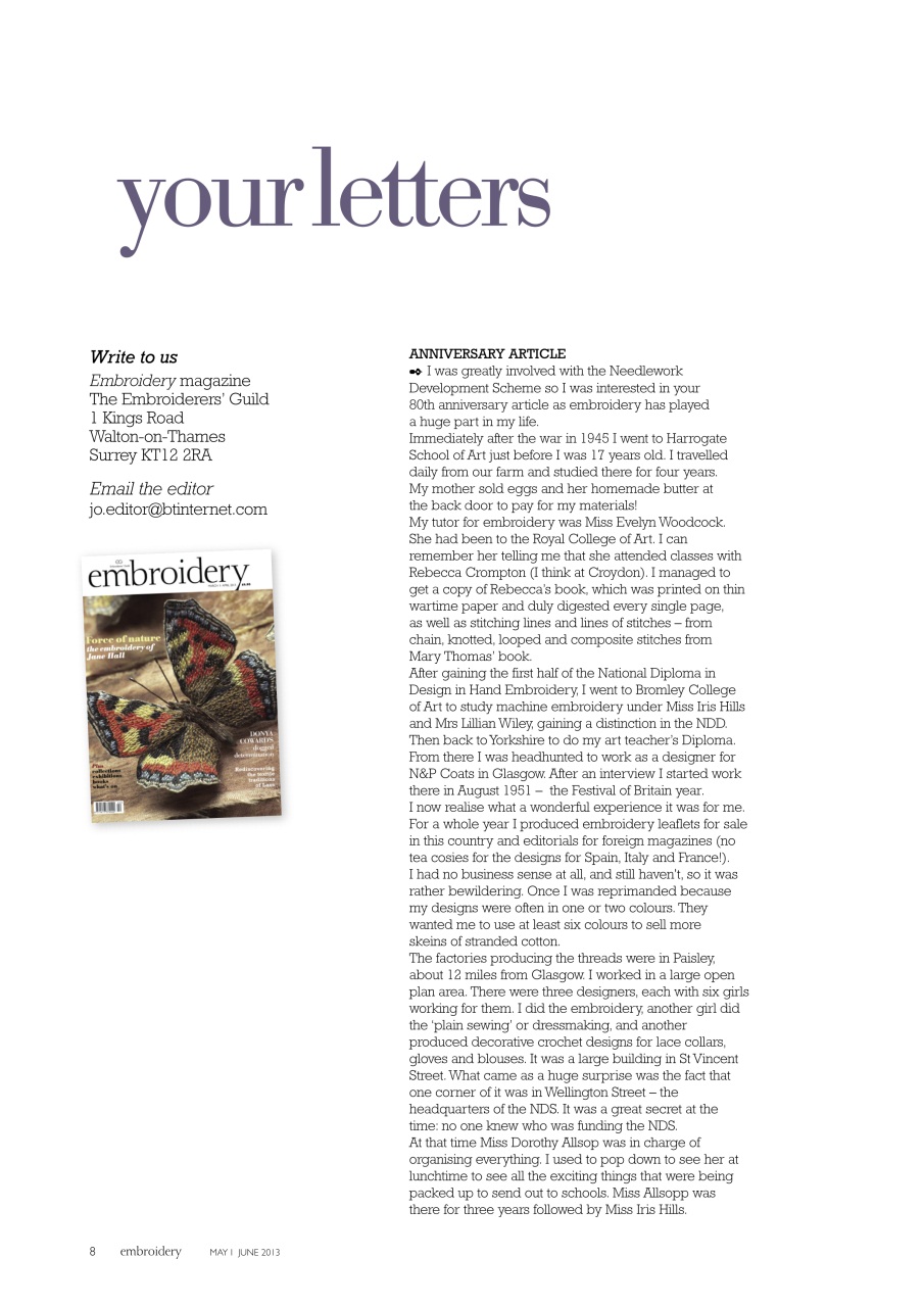 Embroidery Magazine Preview Pages