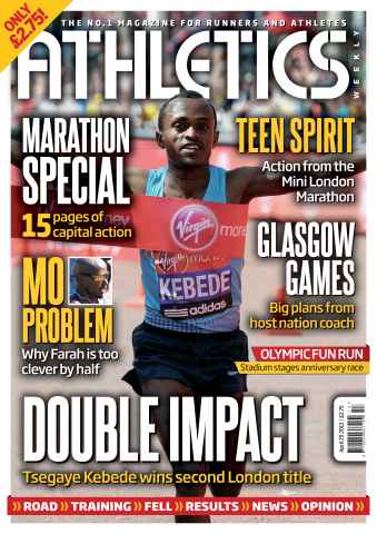 AW – Athletics Weekly Magazine issue AW April 25 2013