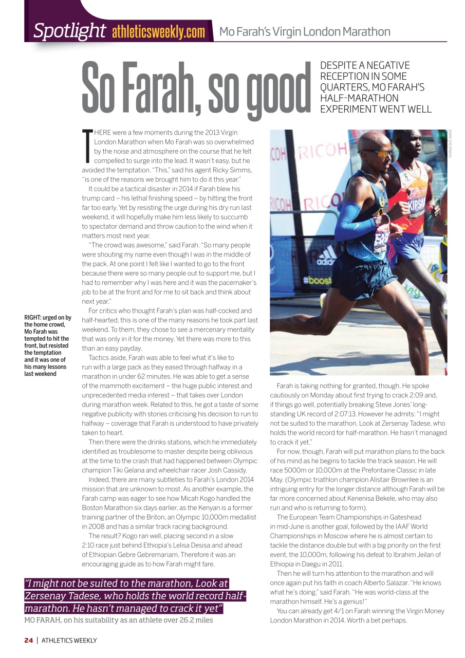 AW – Athletics Weekly Magazine Preview Pages