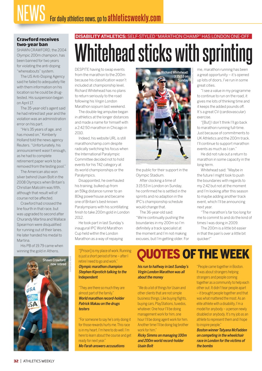 AW – Athletics Weekly Magazine Preview Pages