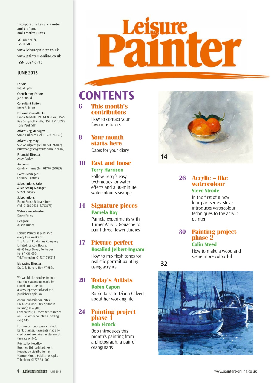 Leisure Painter & The Artist Preview Pages