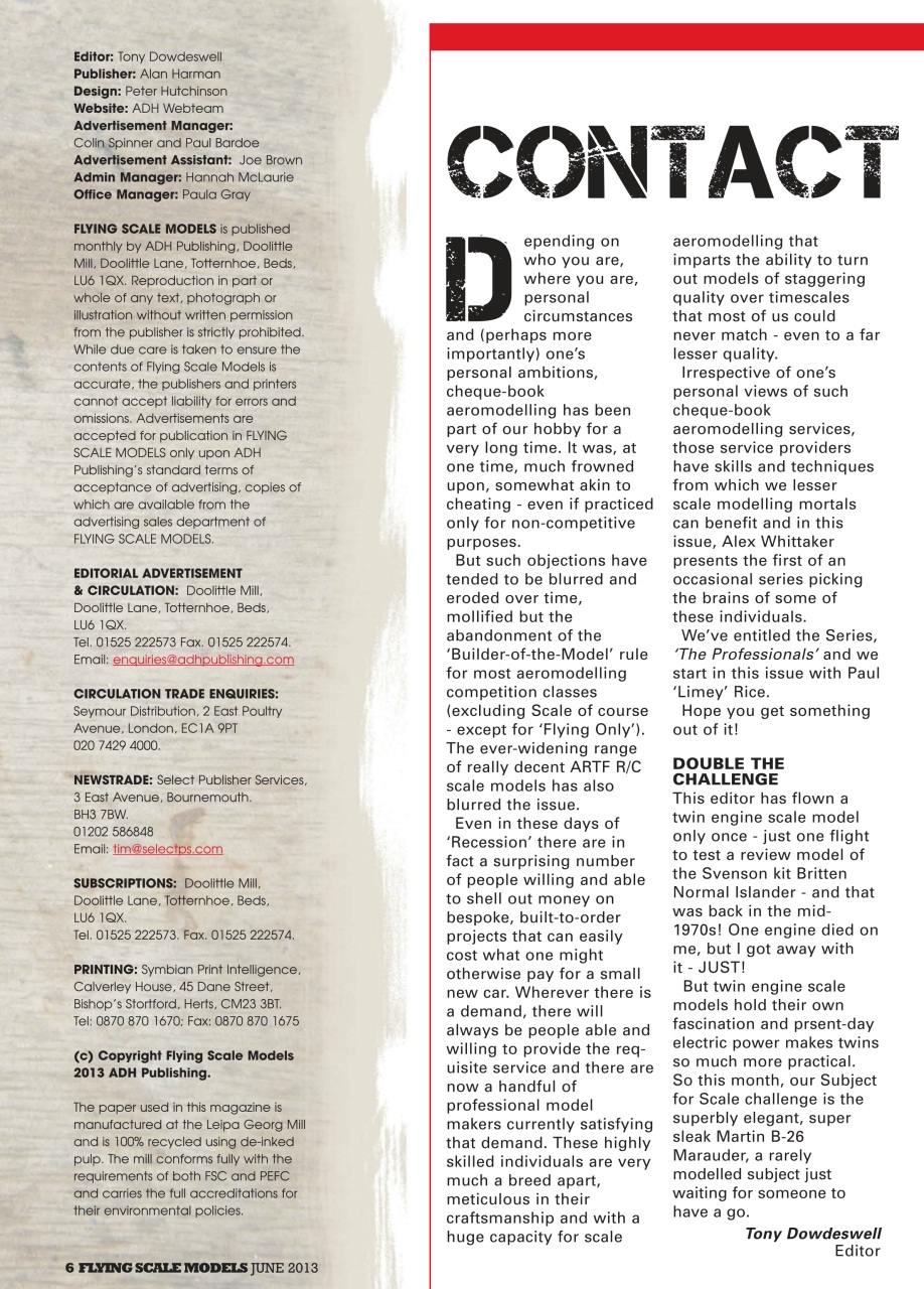 Flying Scale Models Preview Pages