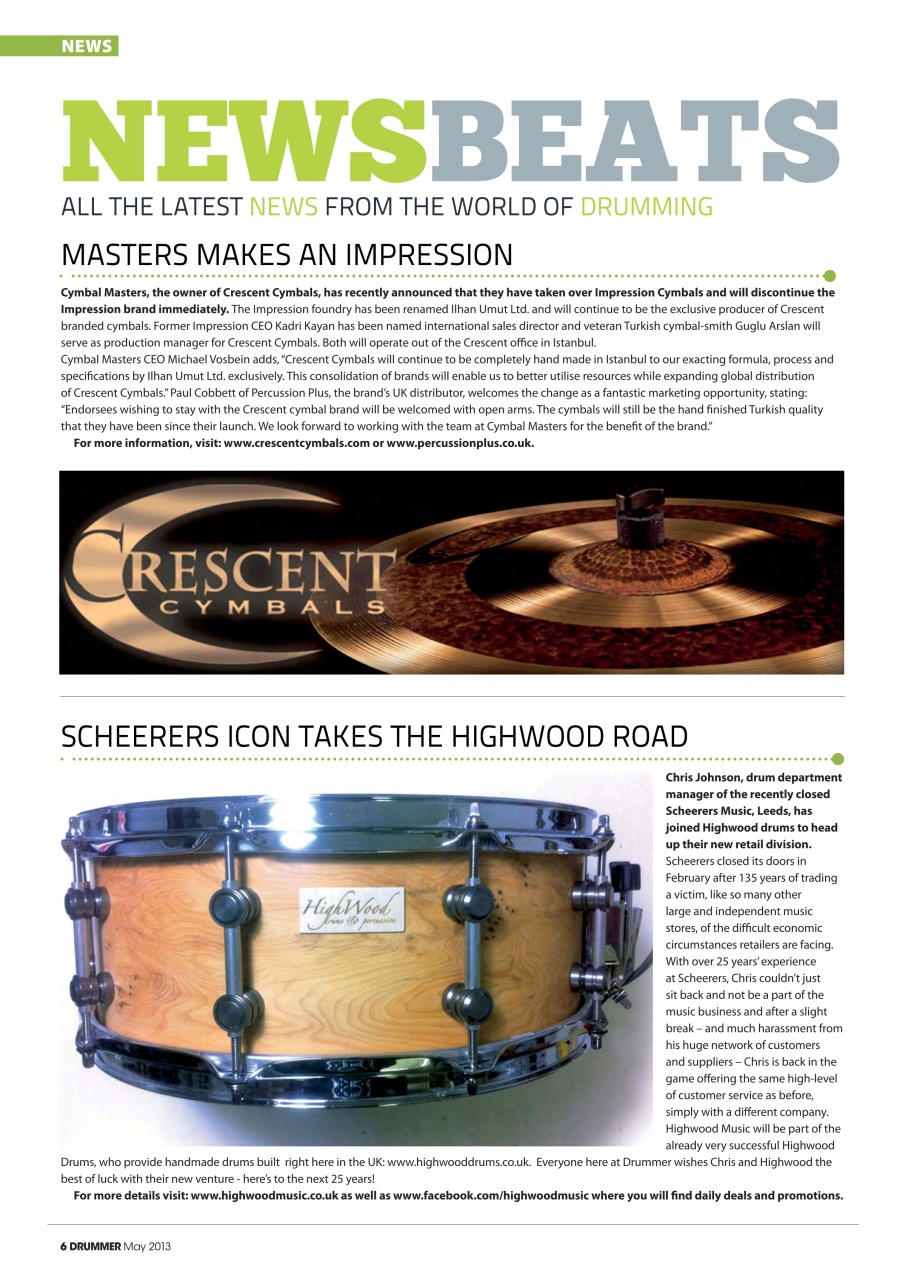 iDrum magazine: Never miss a beat Preview Pages