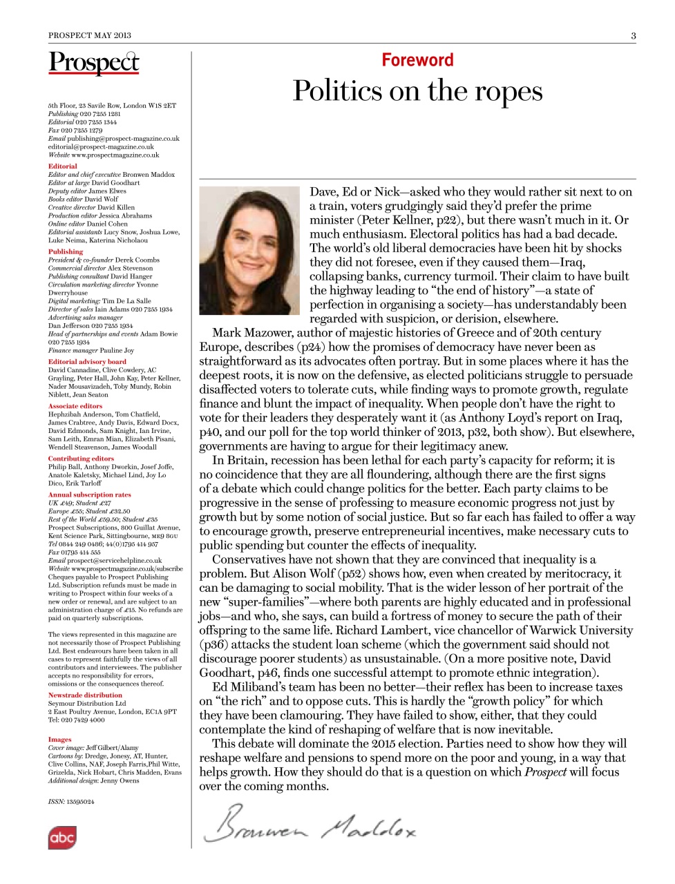 Prospect Magazine Preview Pages