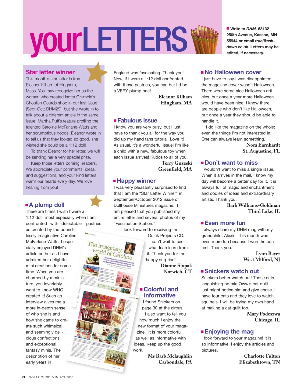 Dollhouse Miniatures Preview Pages