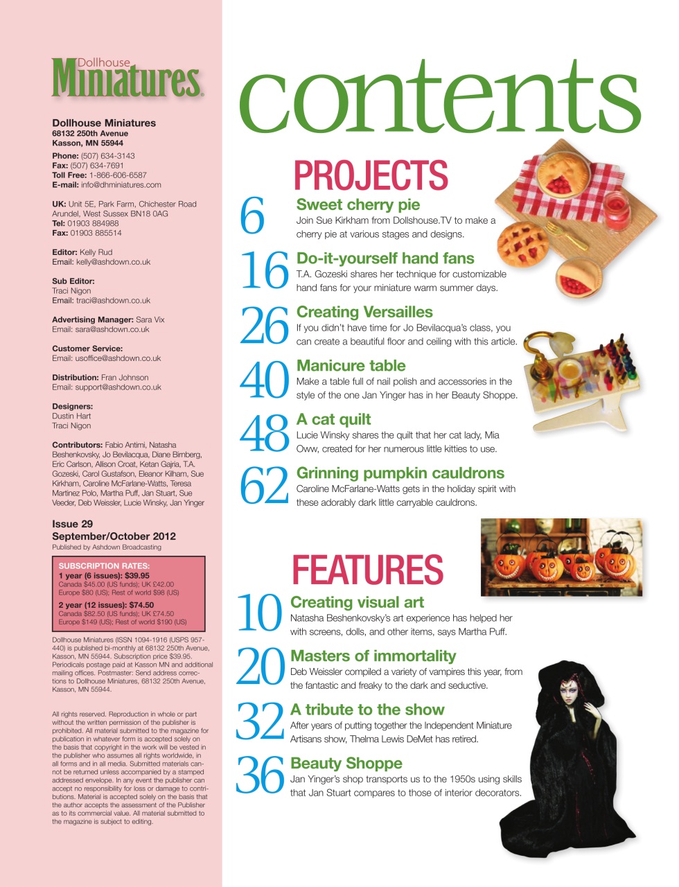 Dollhouse Miniatures Preview Pages