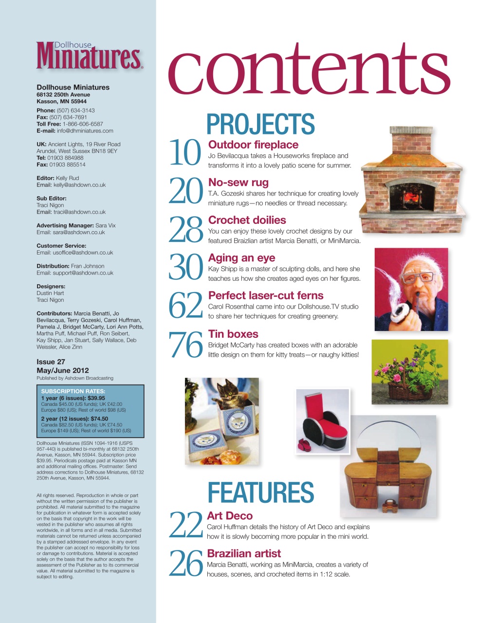 Dollhouse Miniatures Preview Pages