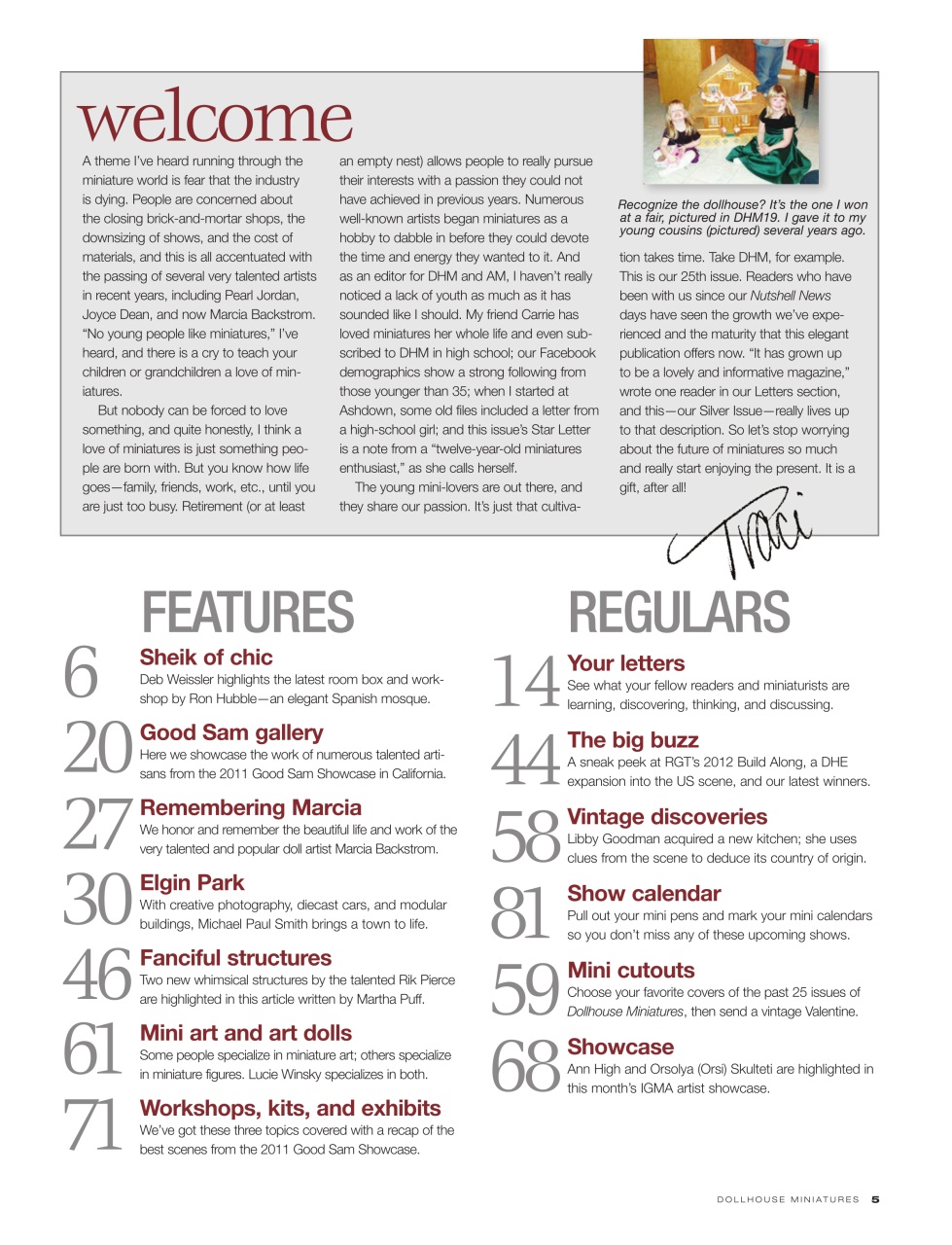 Dollhouse Miniatures Preview Pages