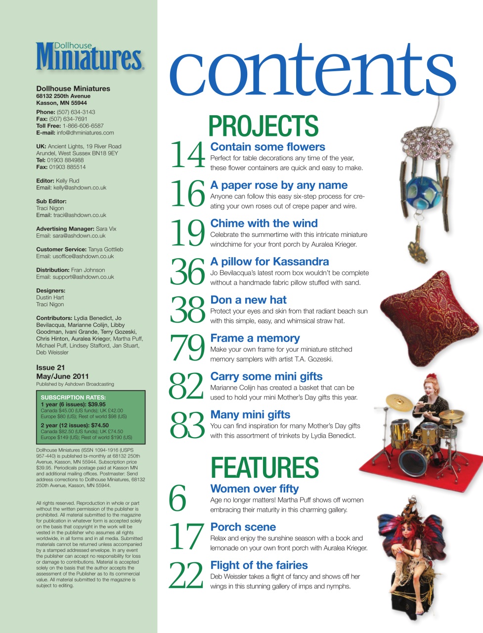 Dollhouse Miniatures Preview Pages
