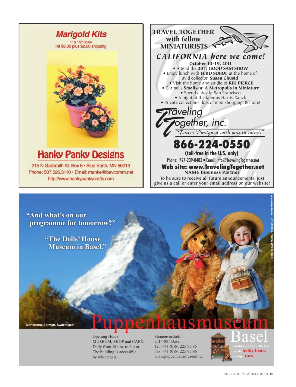 Dollhouse Miniatures Preview Pages