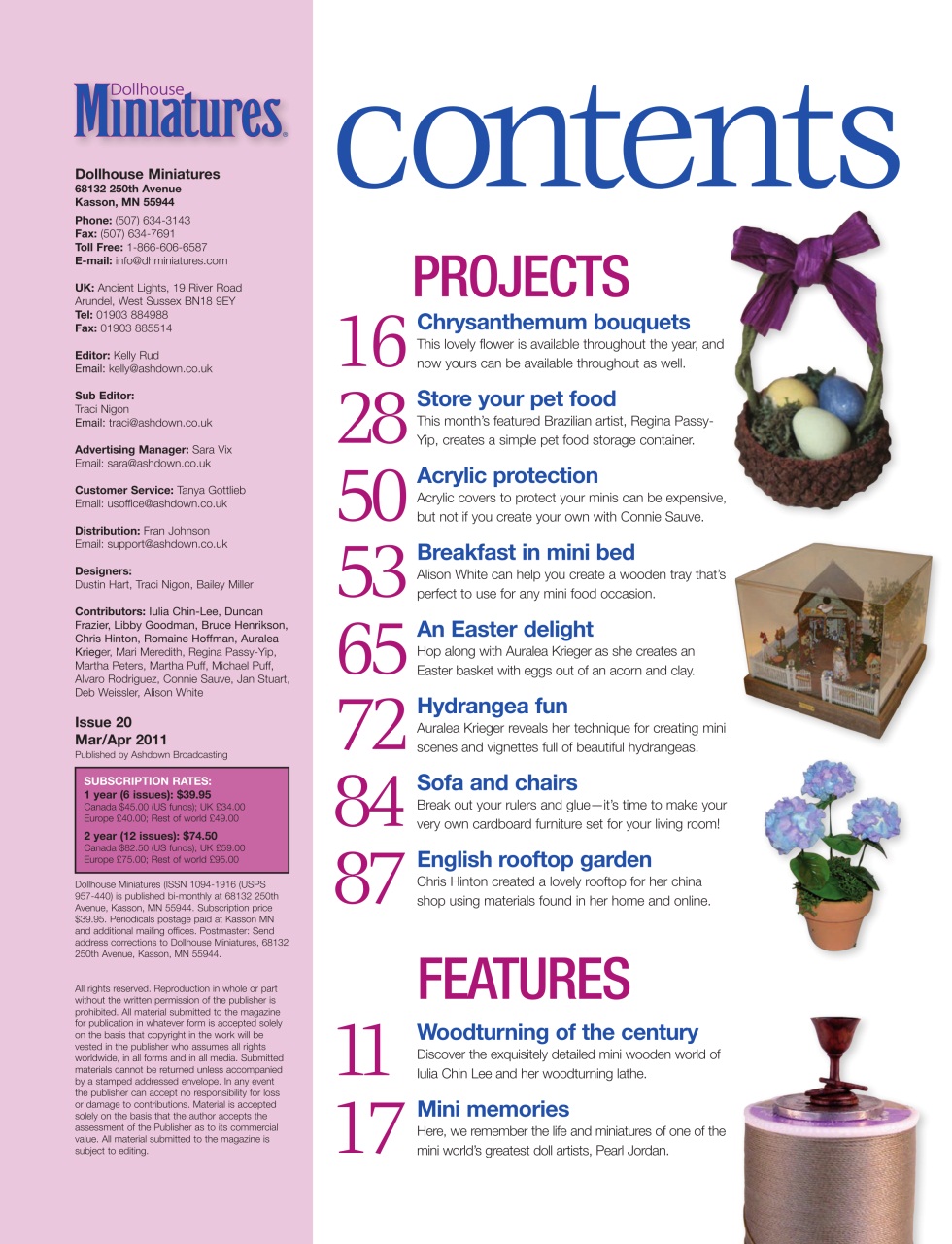 Dollhouse Miniatures Preview Pages