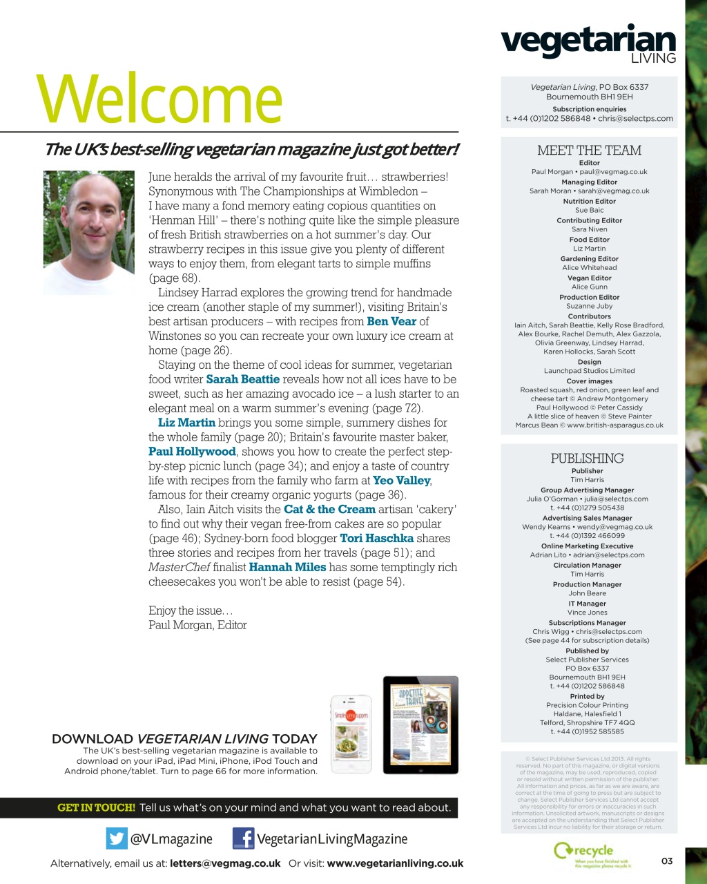 Vegetarian Living Preview Pages