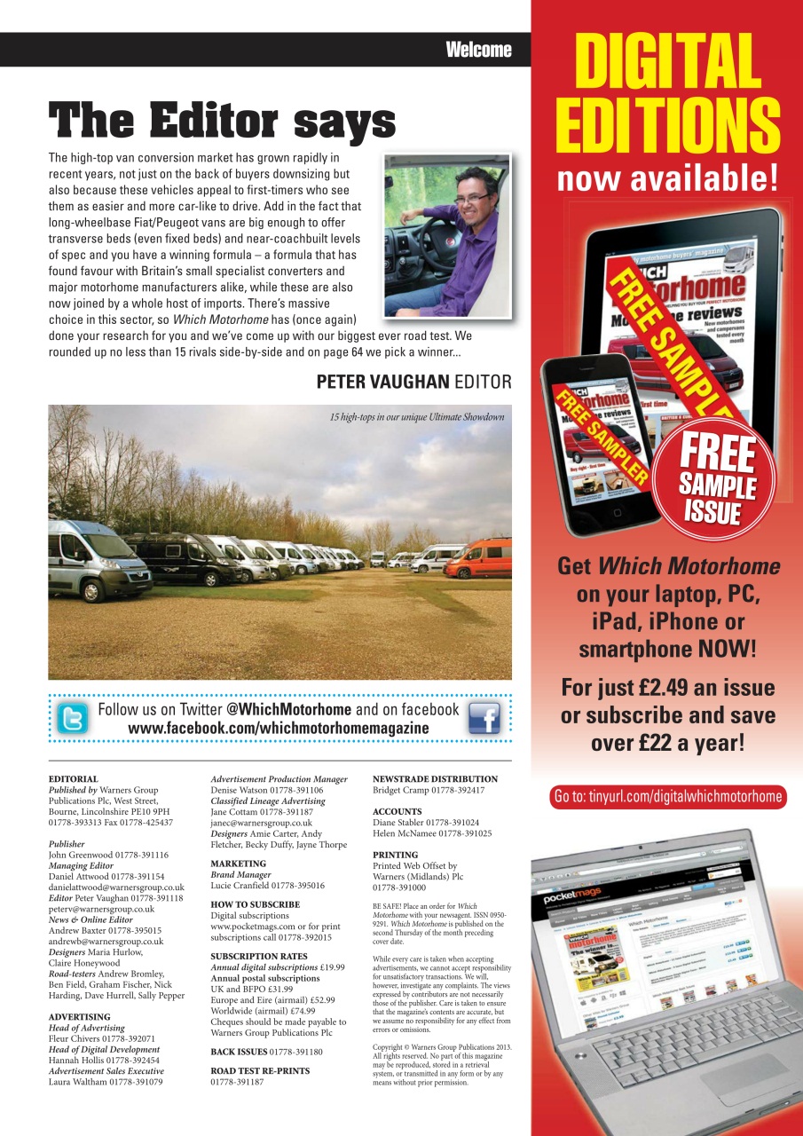 What Motorhome magazine Preview Pages