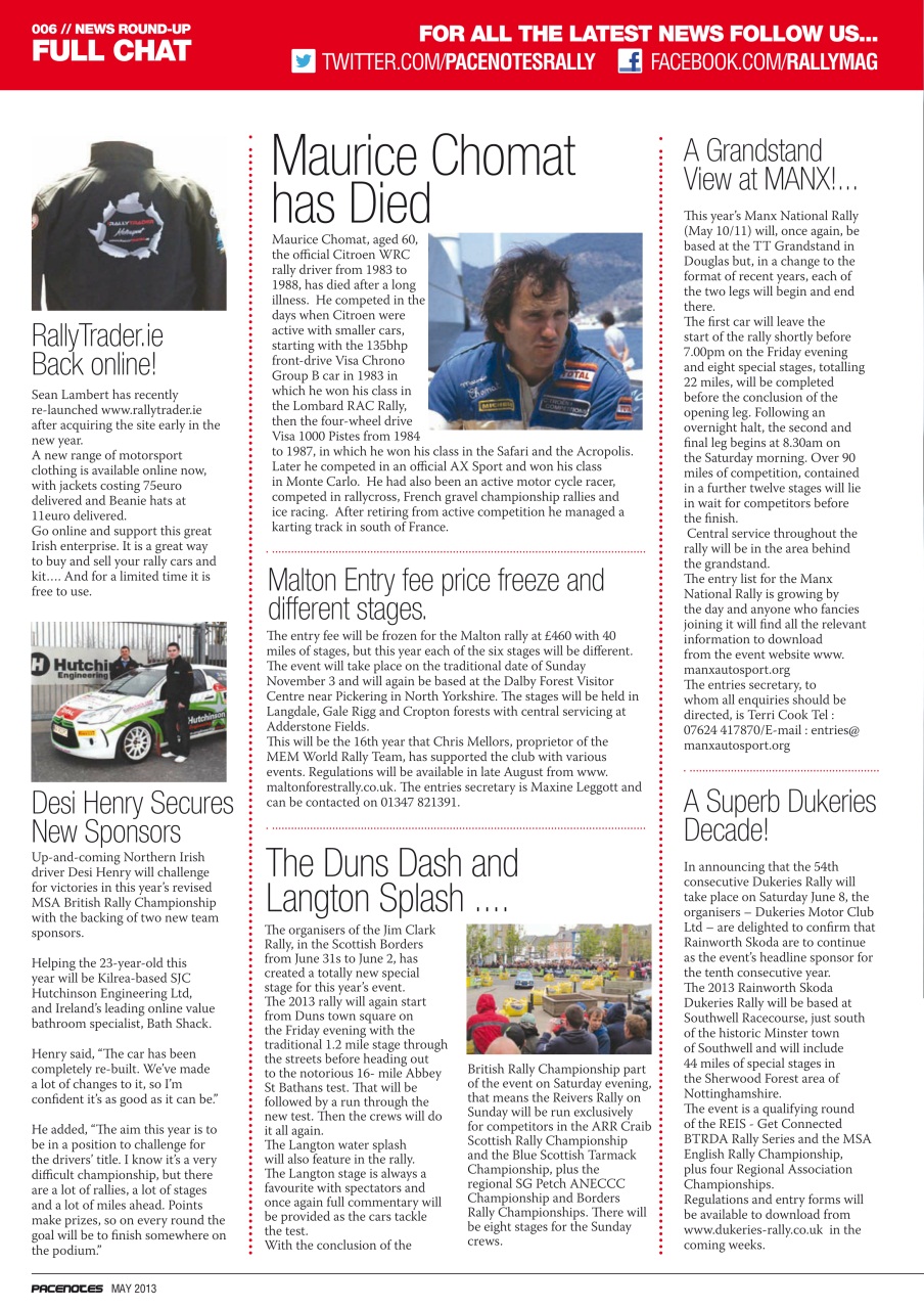Pacenotes Rally magazine Preview Pages