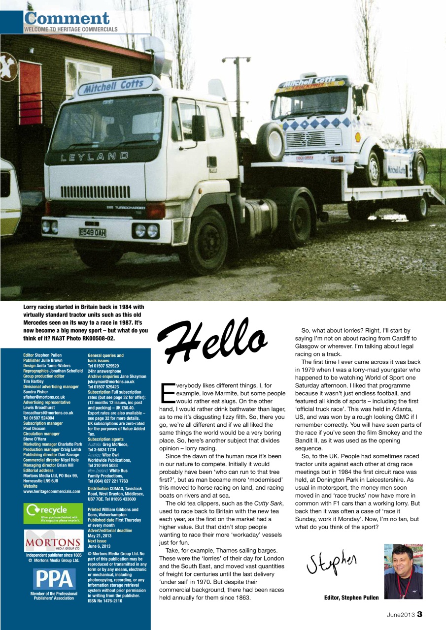 Heritage Commercials Magazine Preview Pages