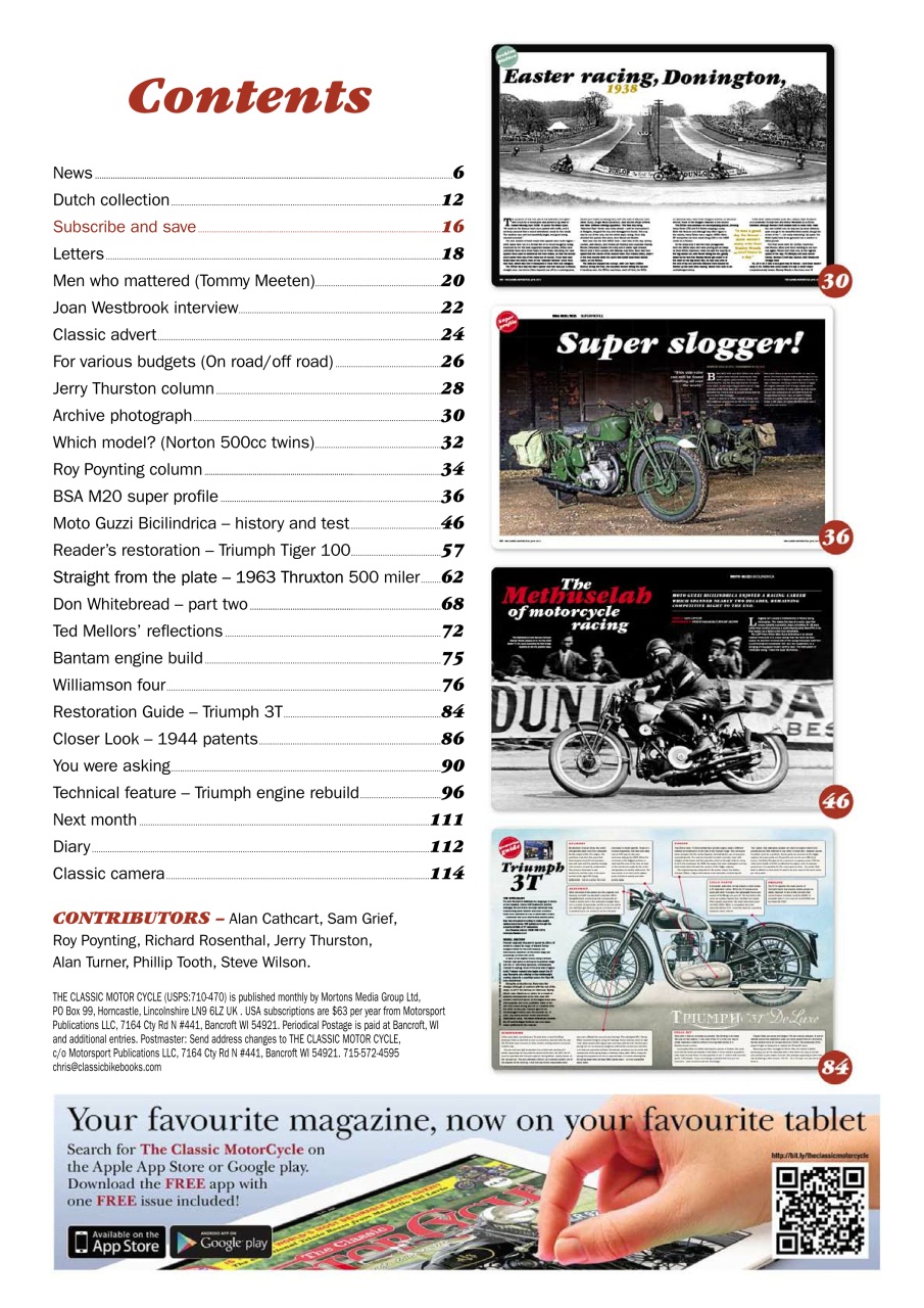 The Classic MotorCycle Preview Pages