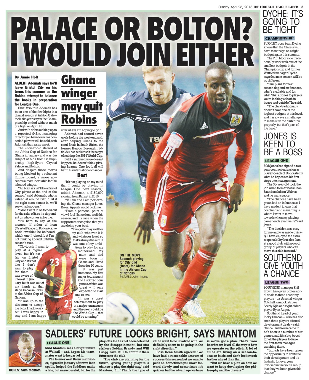 The Football League Paper Preview Pages