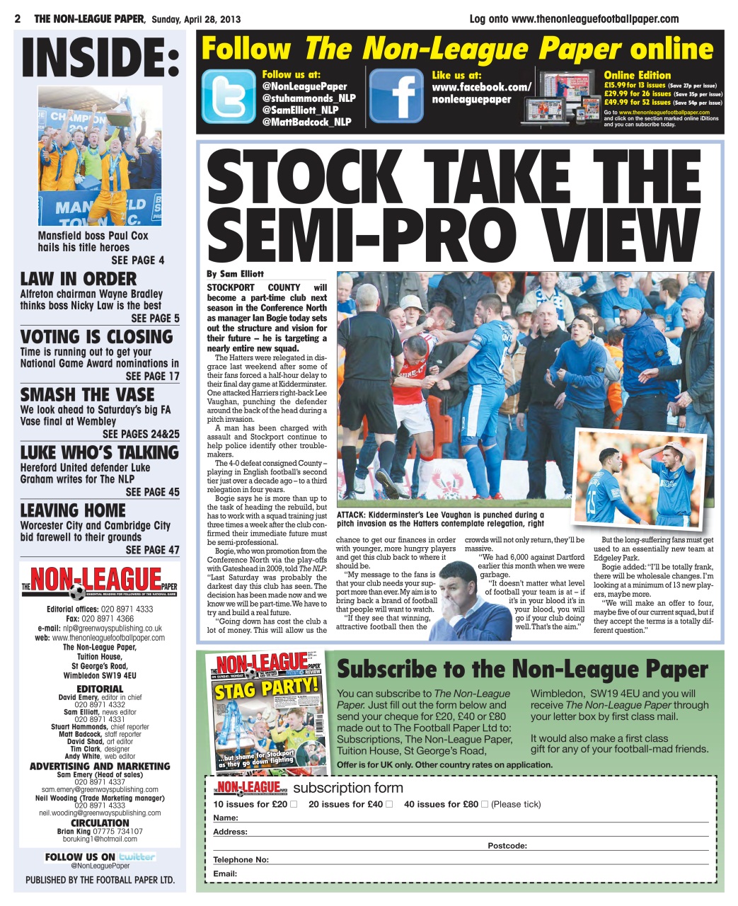The Non-League Football Paper Preview Pages