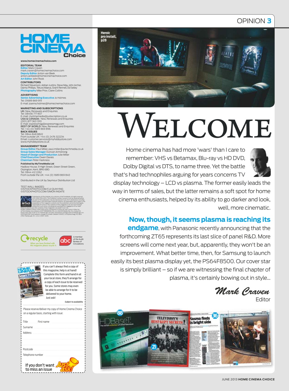 Home Cinema Choice Preview Pages