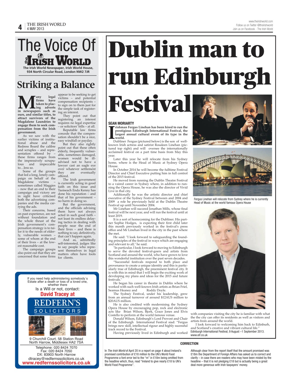 Irish World Preview Pages