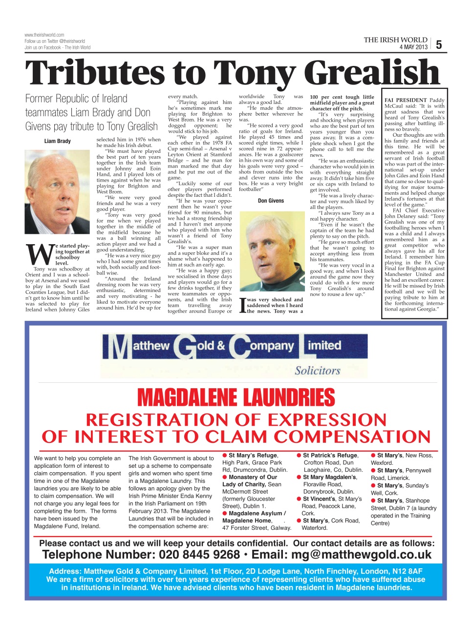 Irish World Preview Pages