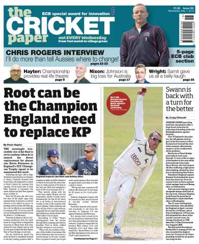 The Cricket Paper issue Wednesday 1st May 2013