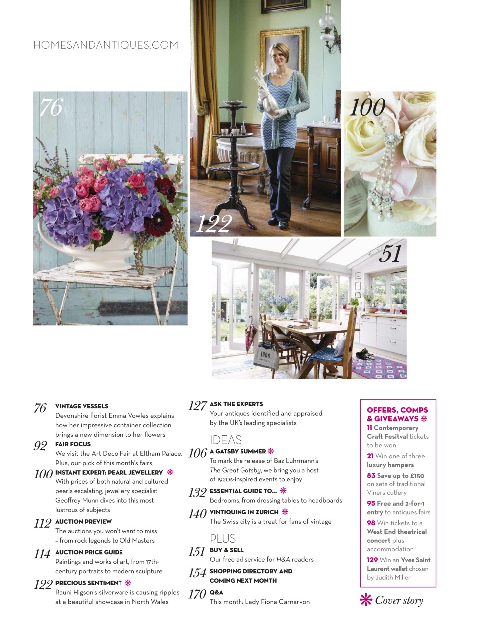 Homes & Antiques Magazine Preview Pages