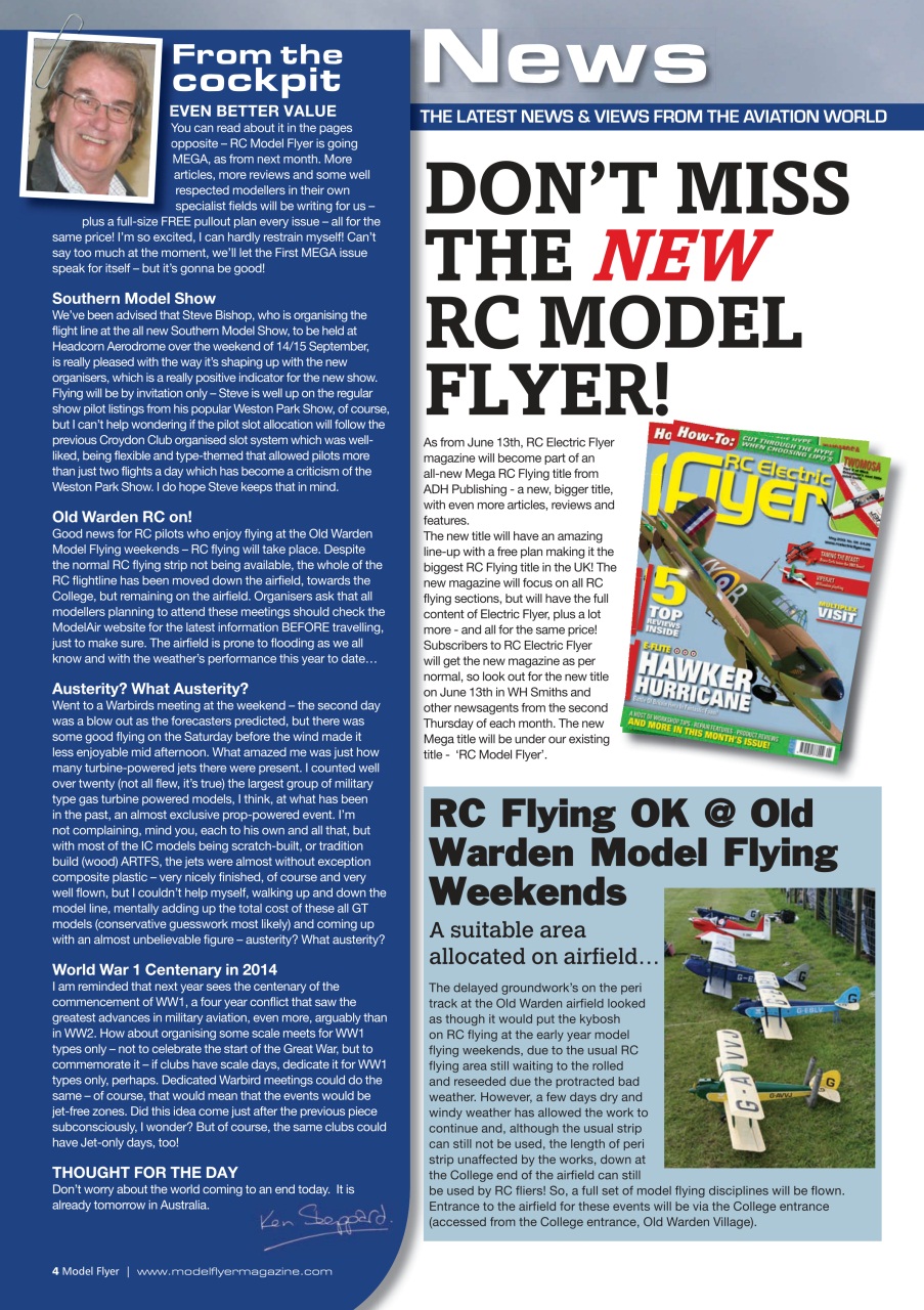 Radio Control Model Flyer Preview Pages