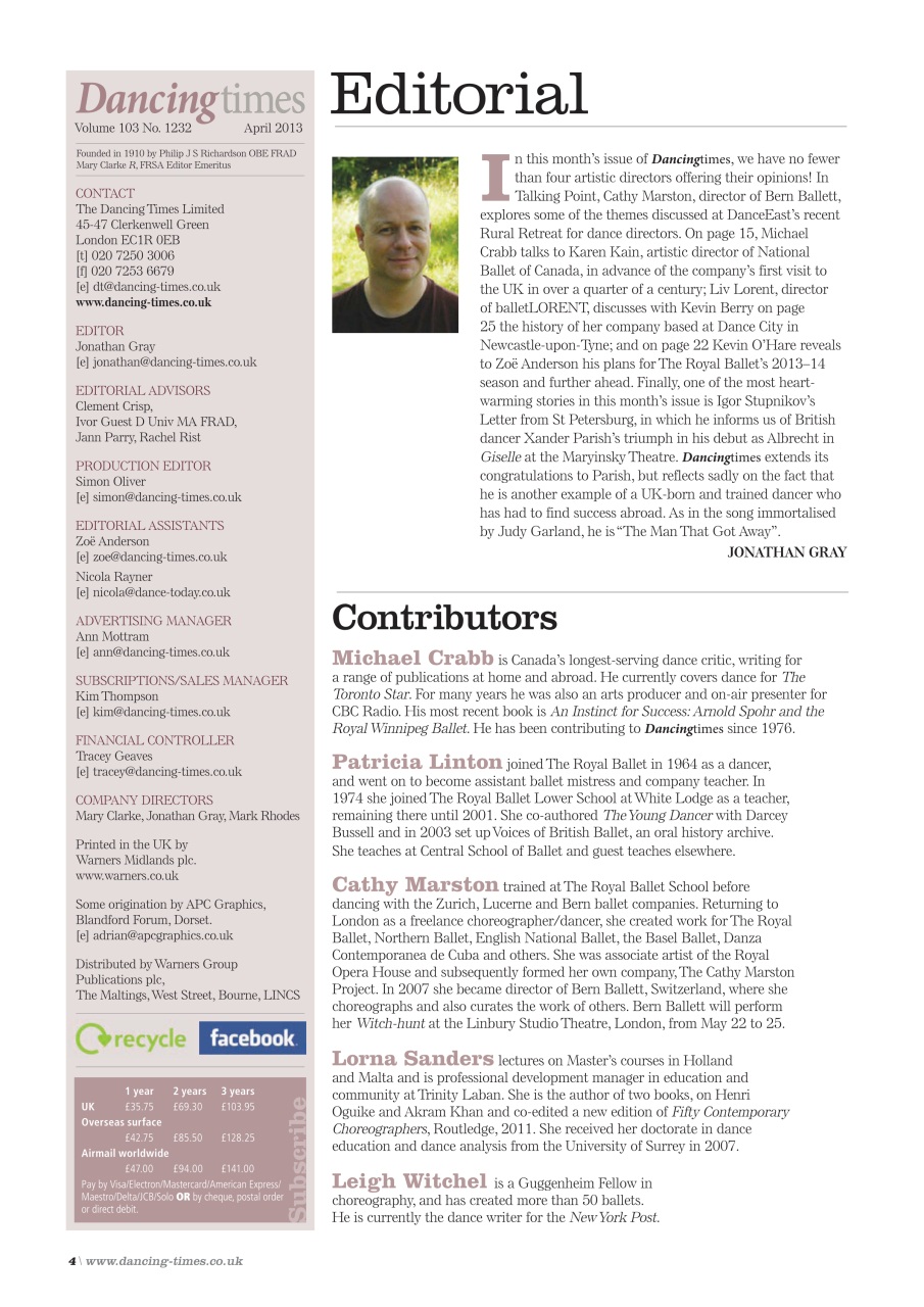 Dancing Times Preview Pages