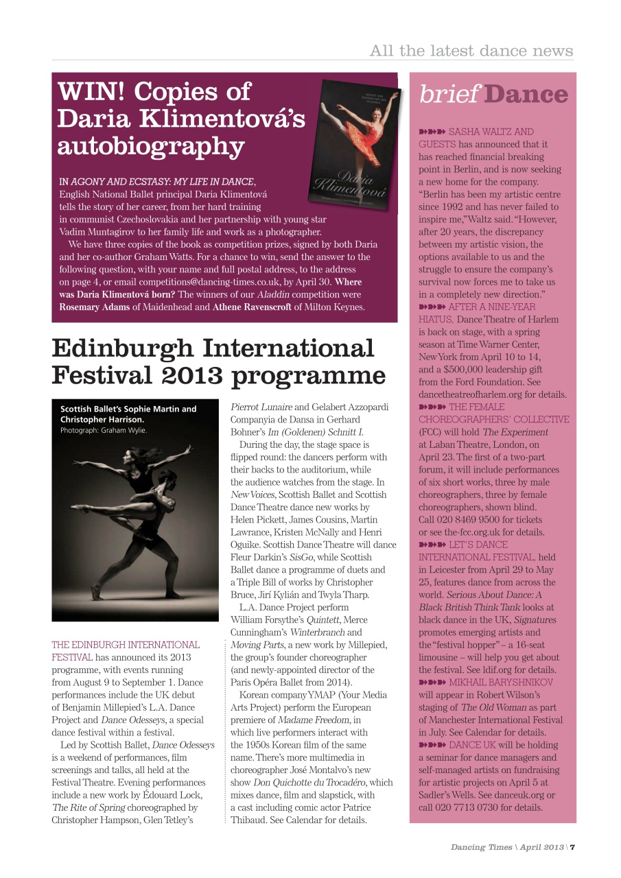 Dancing Times Preview Pages