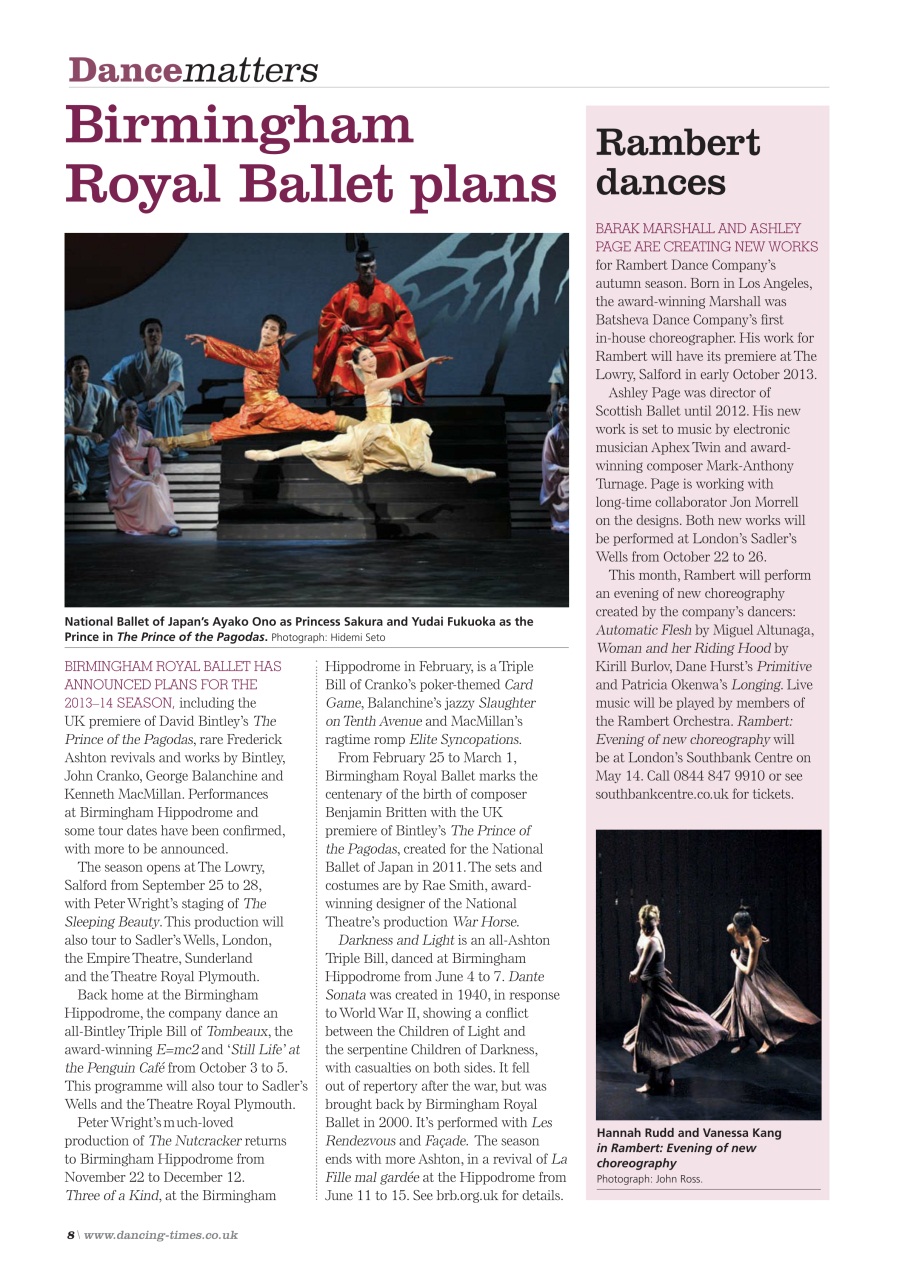 Dancing Times Preview Pages