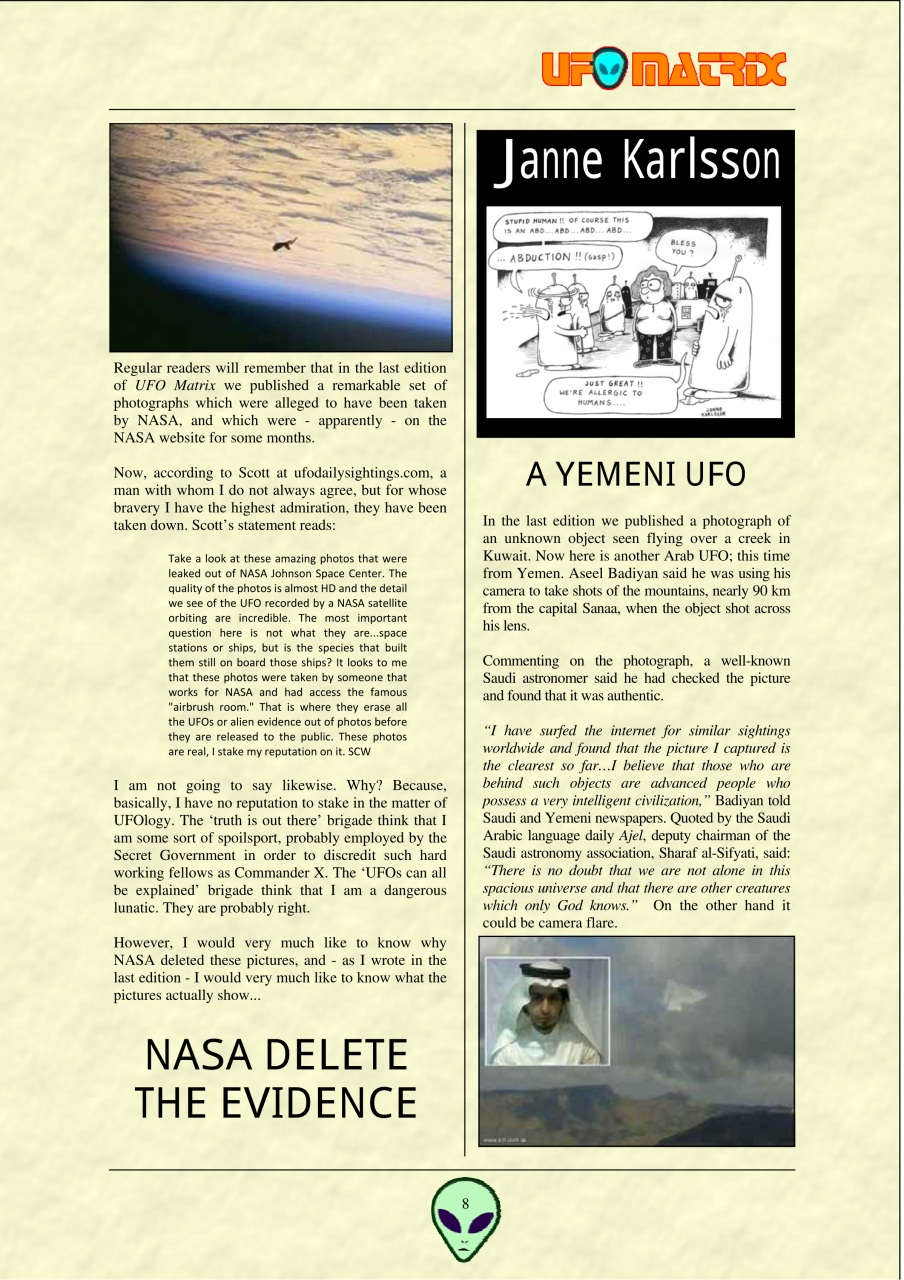 UFO Matrix Preview Pages