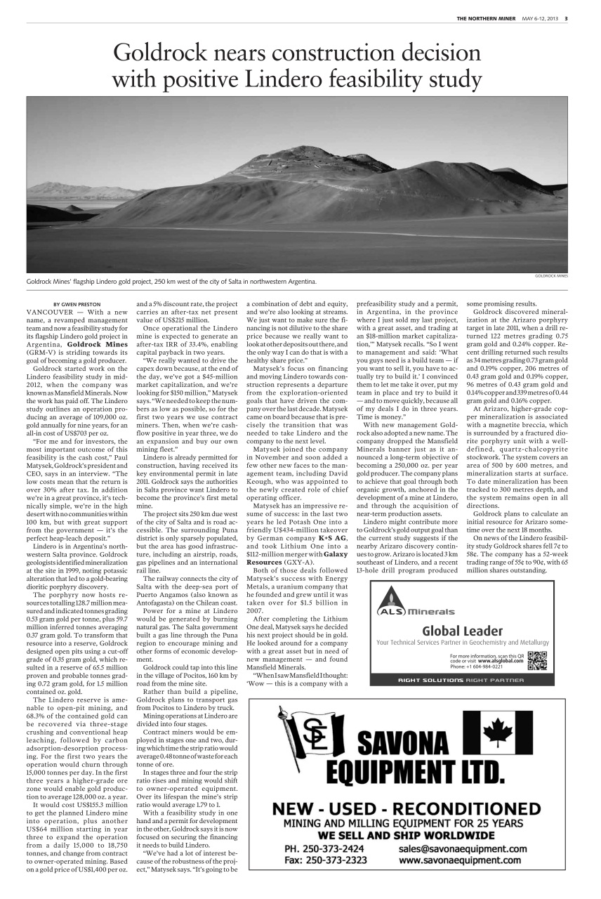 The Northern Miner Preview Pages