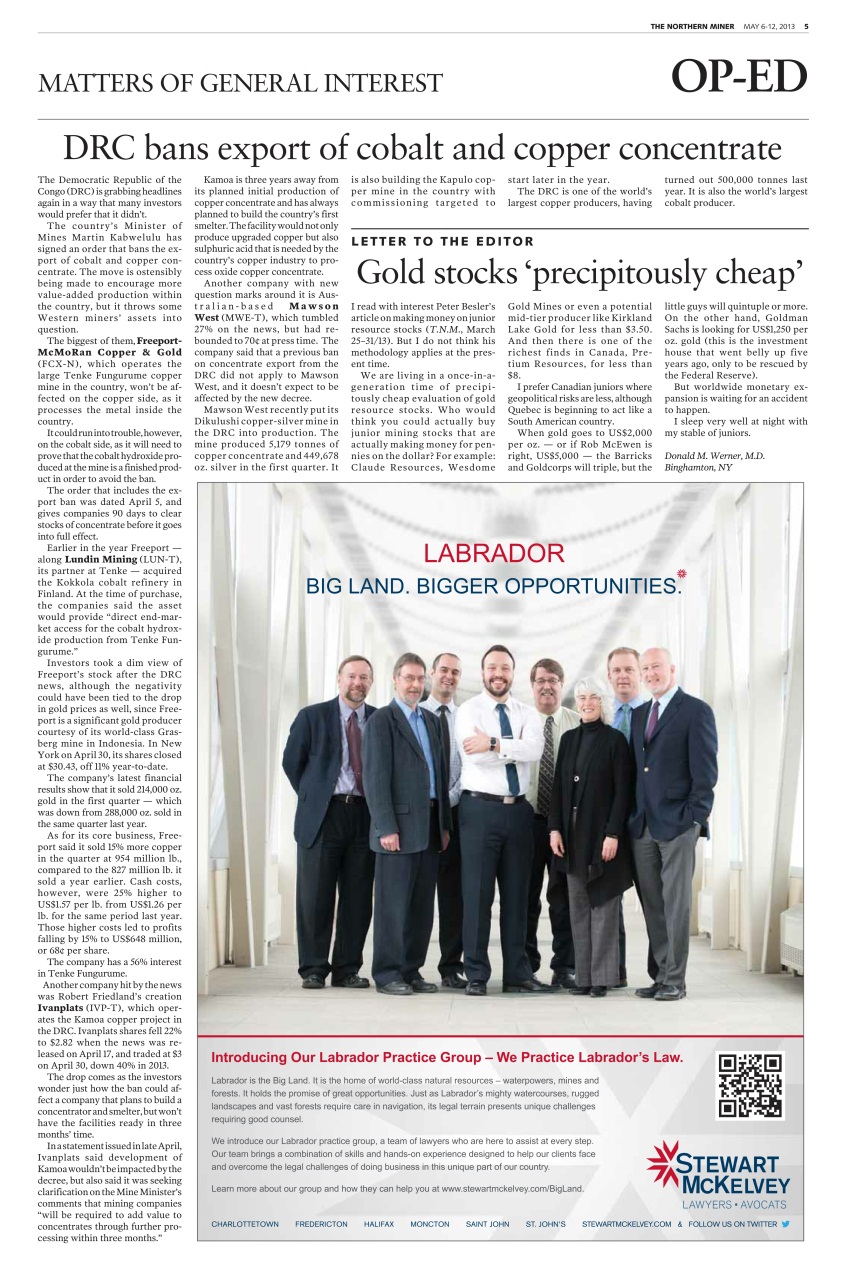 The Northern Miner Preview Pages