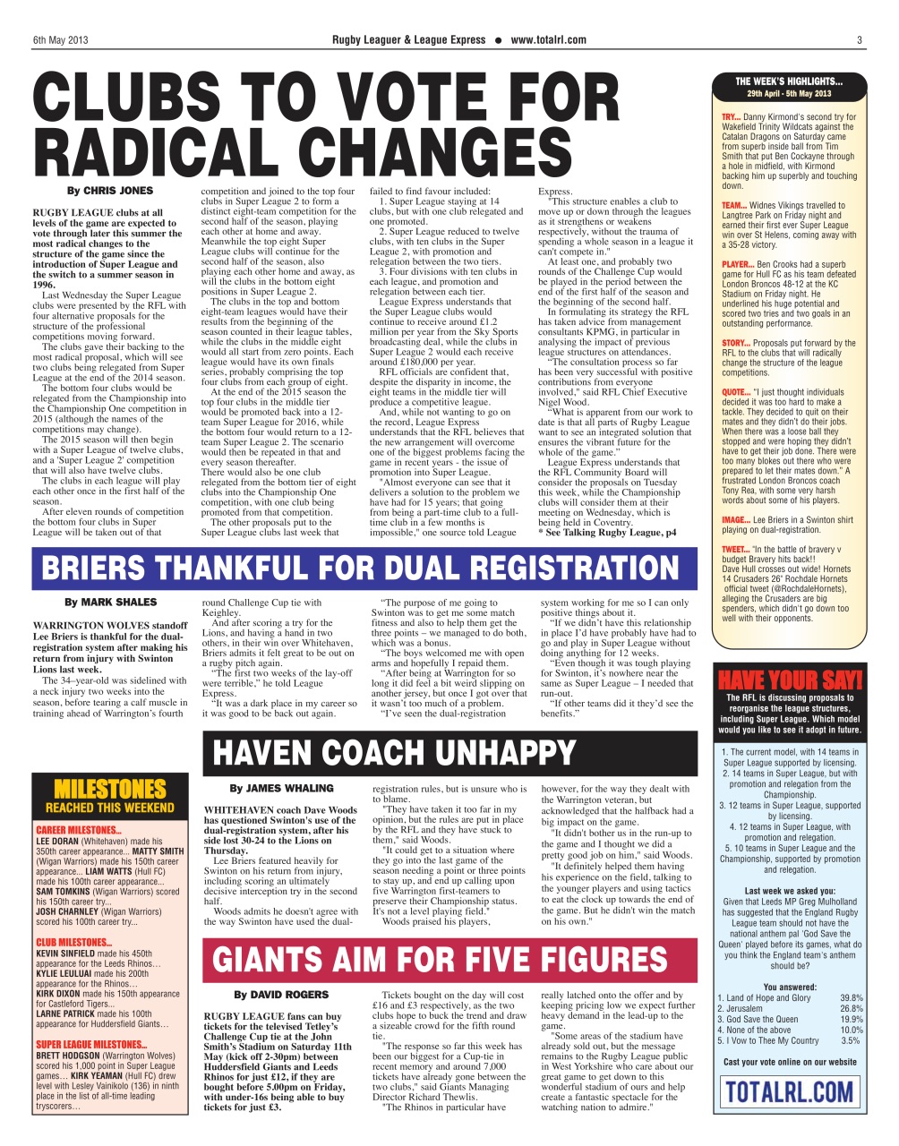 League Express Preview Pages