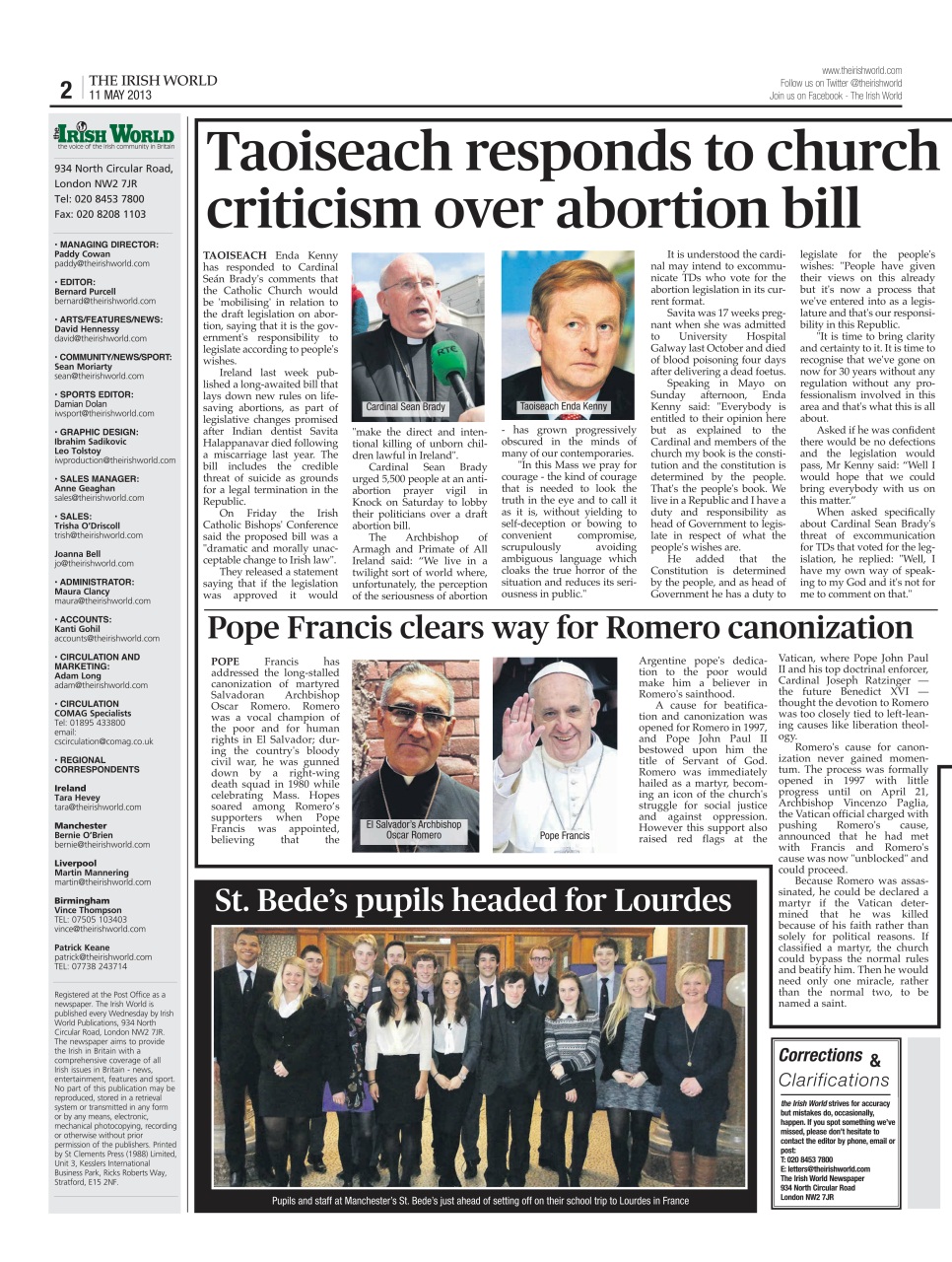 Irish World Preview Pages