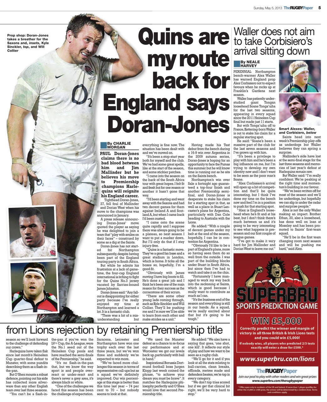 The Rugby Paper Preview Pages