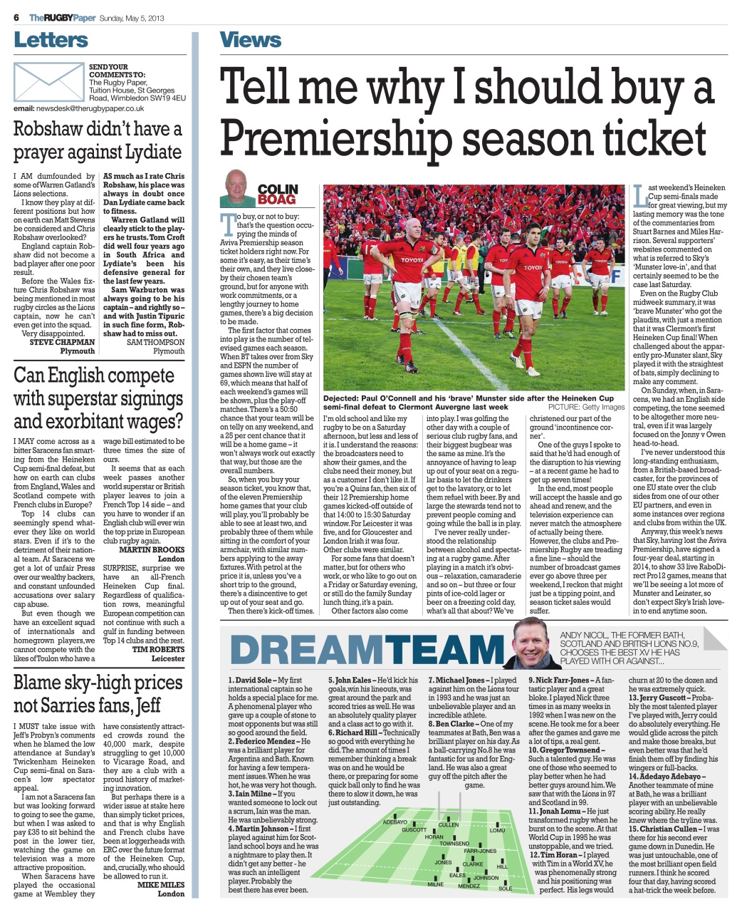 The Rugby Paper Preview Pages
