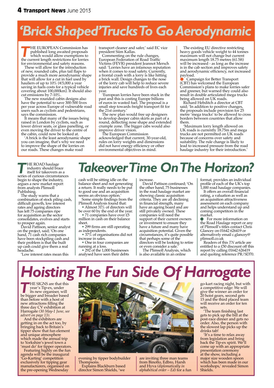 Transport News Preview Pages