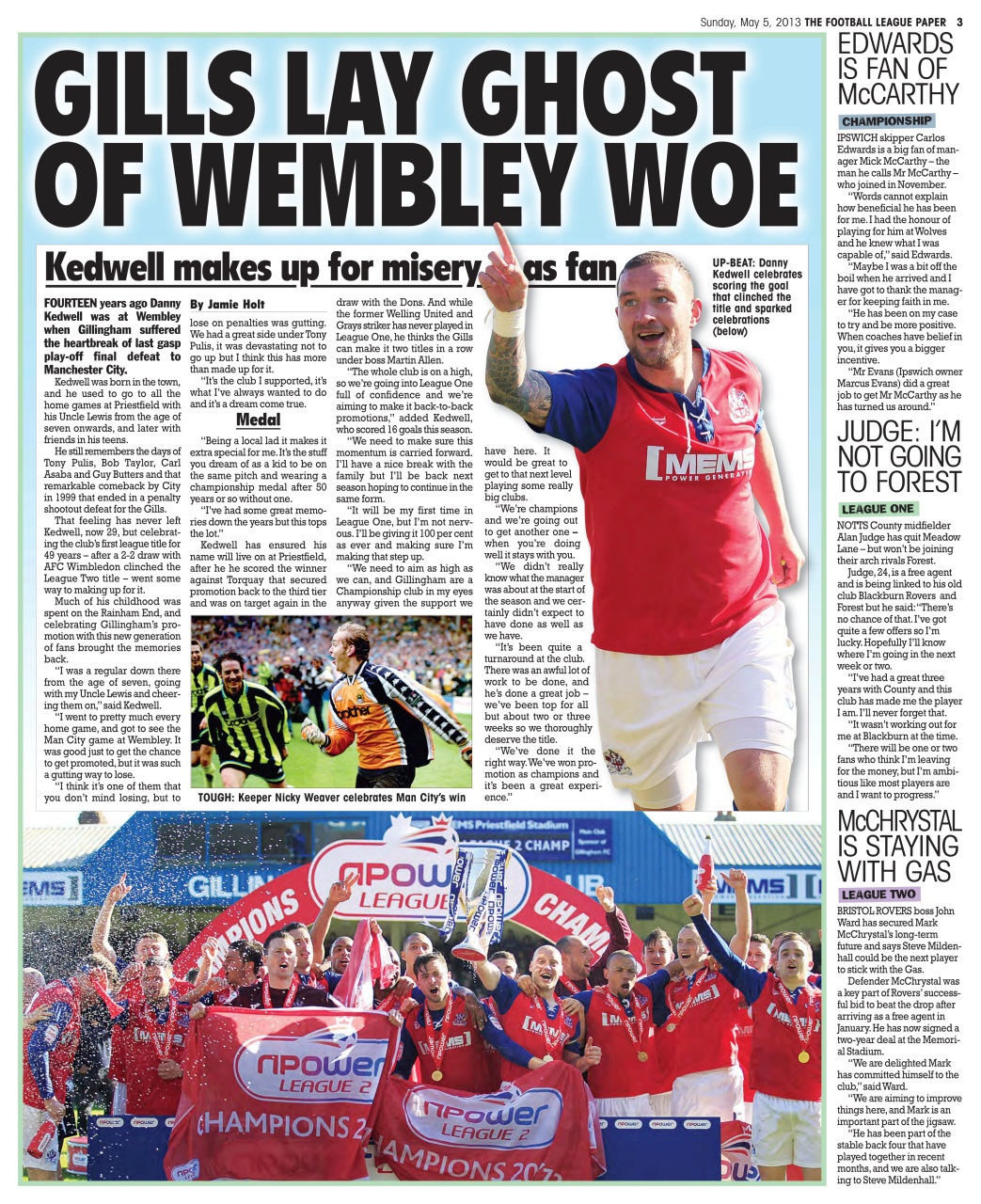 The Football League Paper Preview Pages