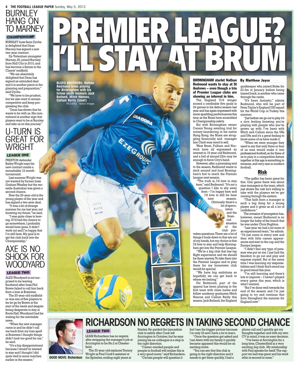 The Football League Paper Preview Pages