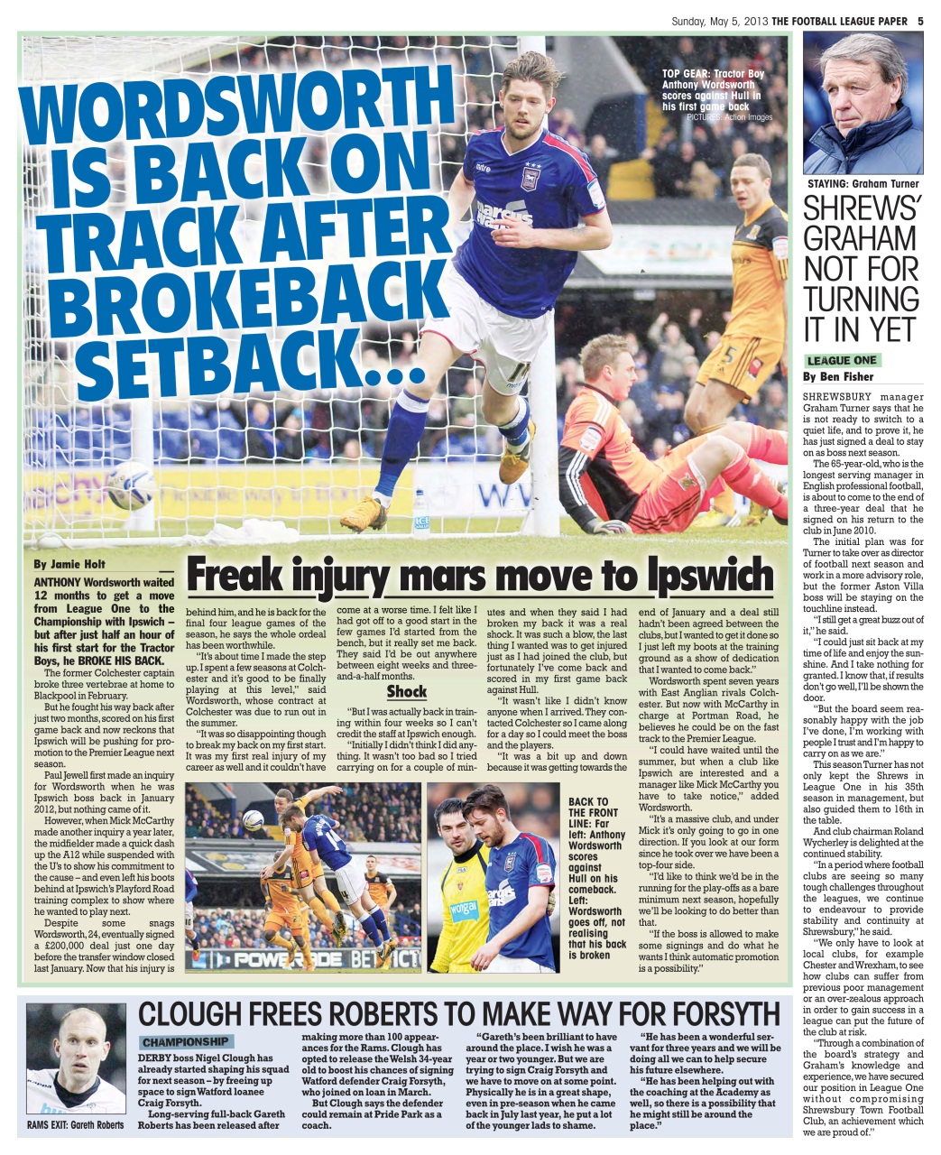 The Football League Paper Preview Pages