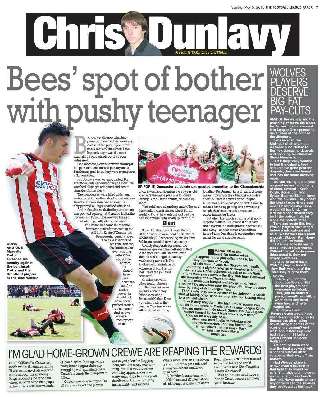 The Football League Paper Preview Pages