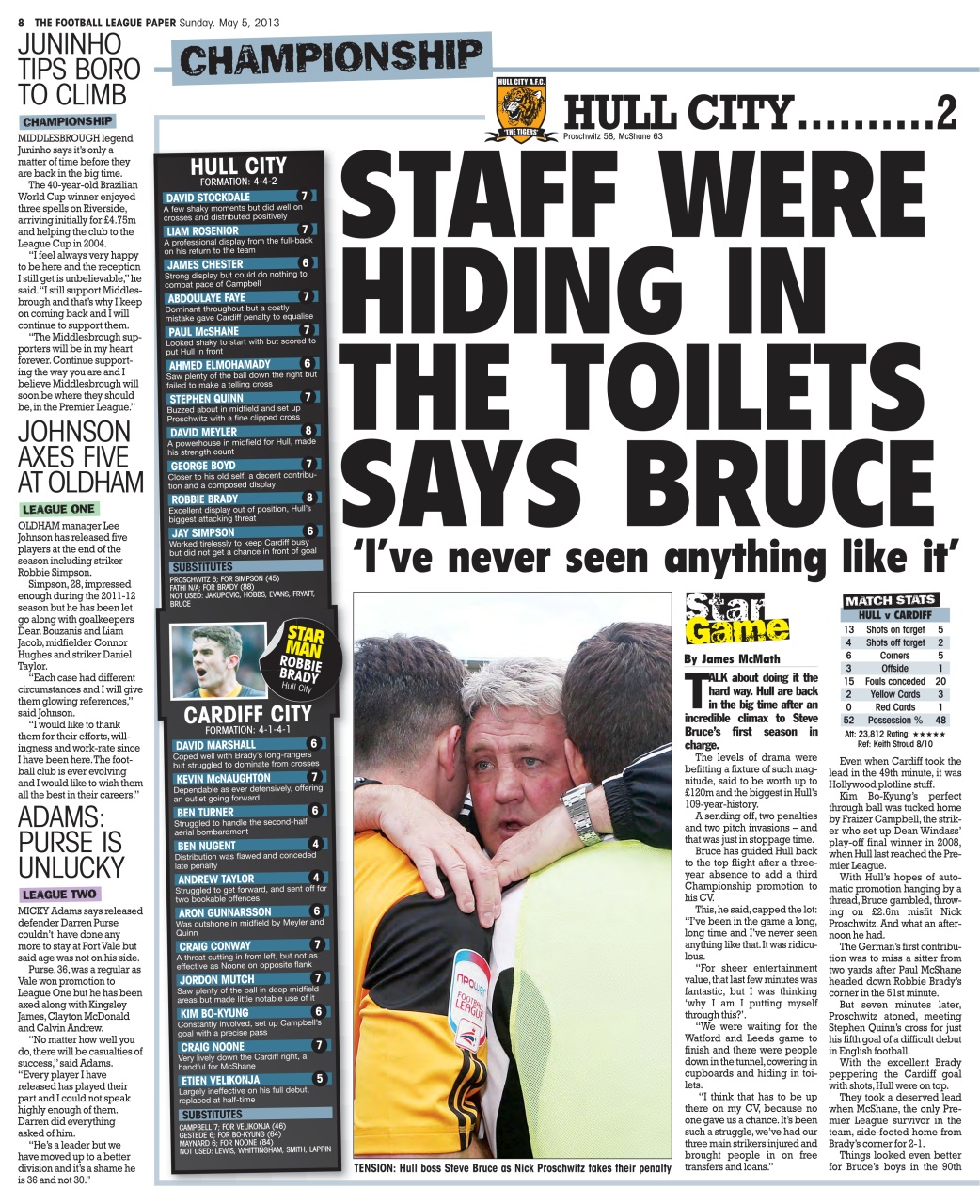 The Football League Paper Preview Pages